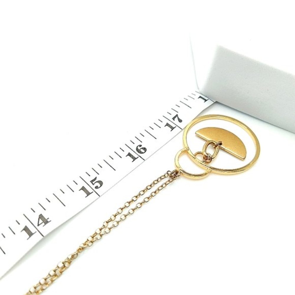 Loft Outlet Circle with Half Circle Inside Pendant Necklace - Picture 5 of 7